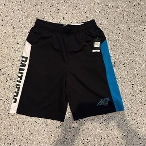 NFL Boy’s Carolina Panthers Black Athletic Shorts
